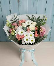 Букет цветов из:  Розы, Лизиантусы и Хризантемы #REPLACE_PRED# Усадище