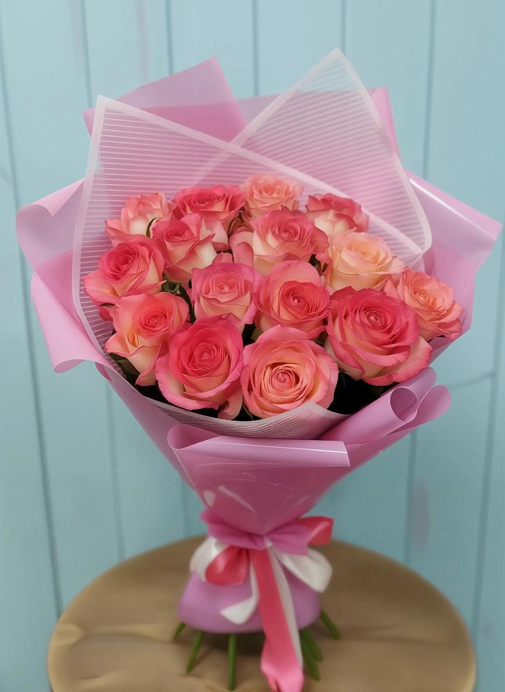 Букет 15 Розовых роз Равель в Усадище