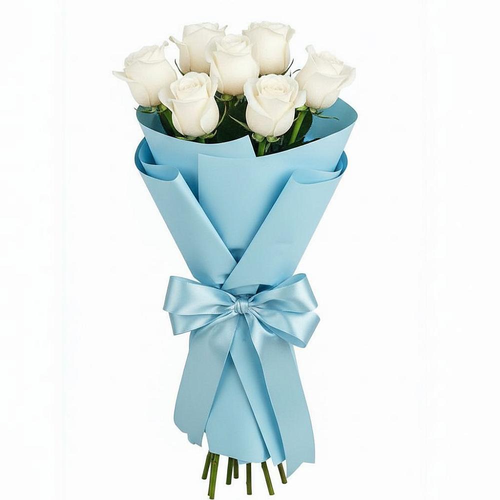 Букет 7 белых роз Проуд в Усадище