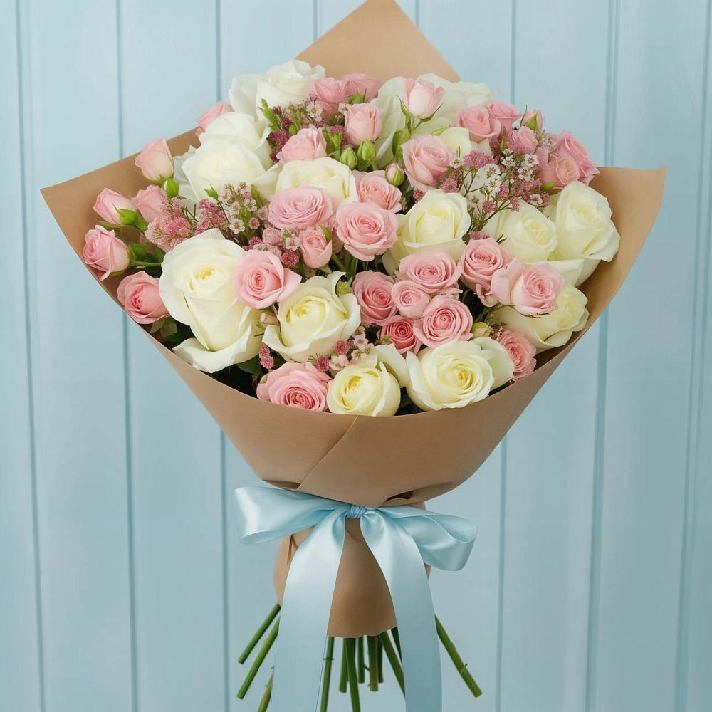 Букет цветов из: Розы в Усадище