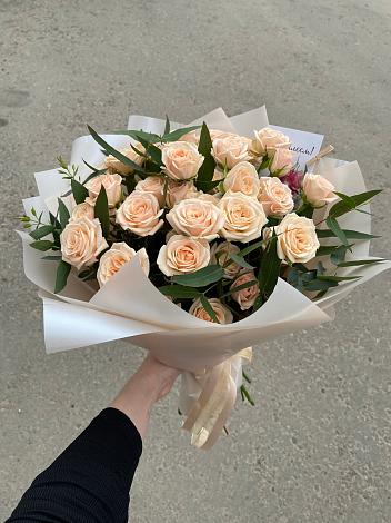 Букет Кремовые розы Латте в Усадище