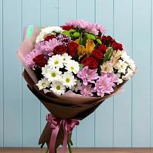 Букет цветов из:  Розы, Хризантемы и Альстромерии в Усадище