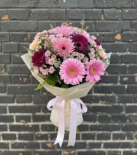 Букет цветов из:  Герберы и Хризантемы в Усадище