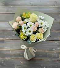 Букет цветов из:  Альстромерии, Розы и Хризантемы #REPLACE_PRED# Усадище