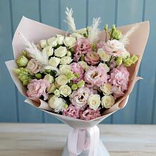 Букет цветов из:  Альстромерии и Розы #REPLACE_PRED# Усадище