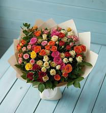 Букет Микс из разноцветных кустовых роз #REPLACE_PRED# Усадище